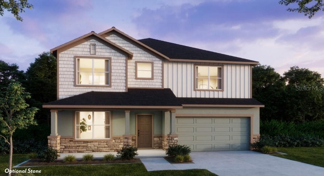 Artist Rendering at Dusk - 4355 WINESAP WAY, LAKELAND