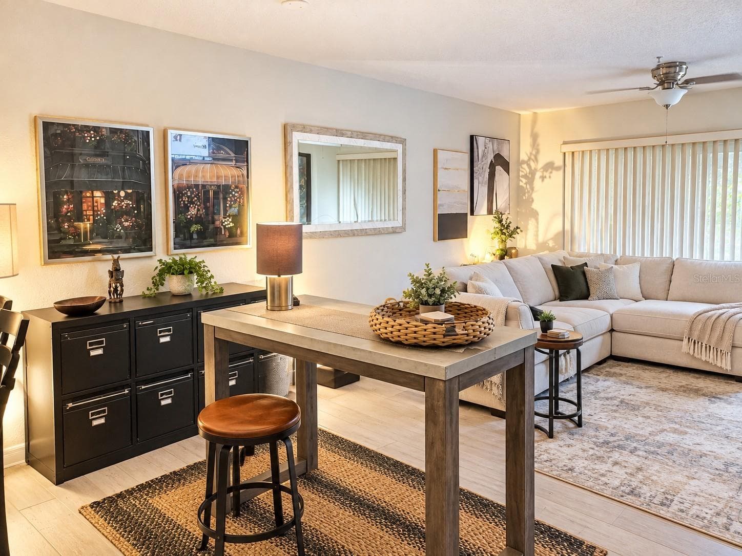 Dining and living area - 406 BOUCHELLE DR #103, NEW SMYRNA BEACH