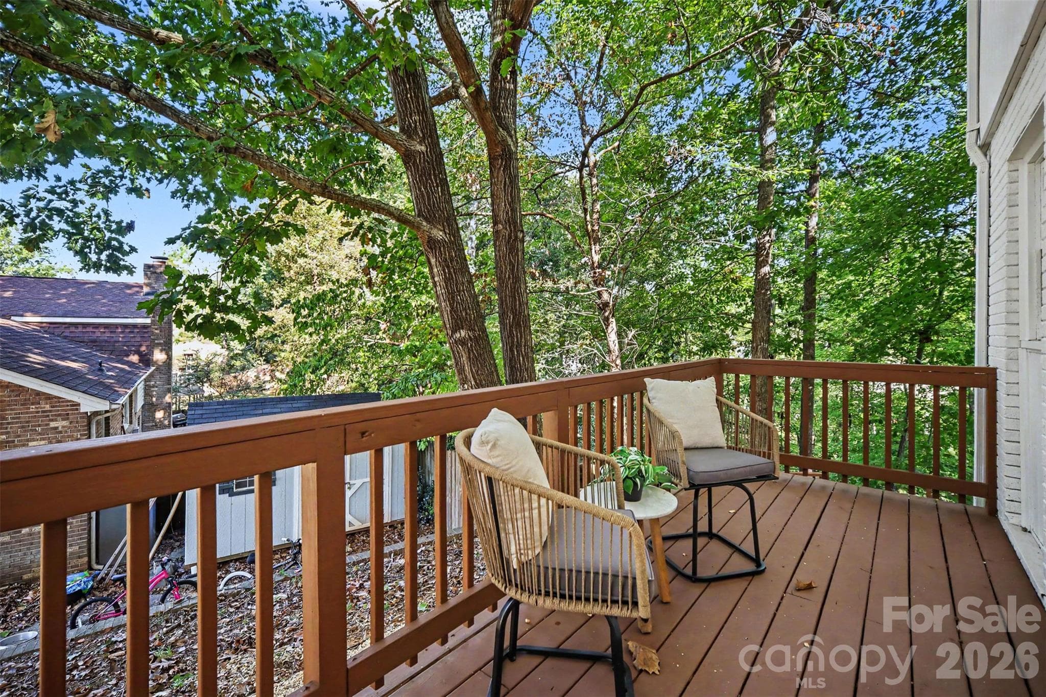 Coffee on the back deck. - Charlotte