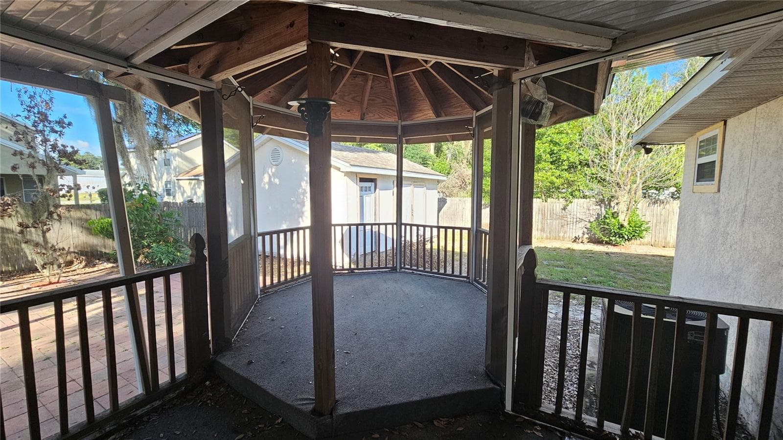 Gazobo view overlooking utility shed - 25 E CHESLEY AVE, EUSTIS