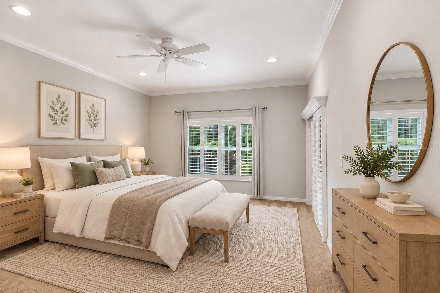 Primary Bedroom with Sliders to Florida Room - 1161 EMERALD HILL WAY, VALRICO