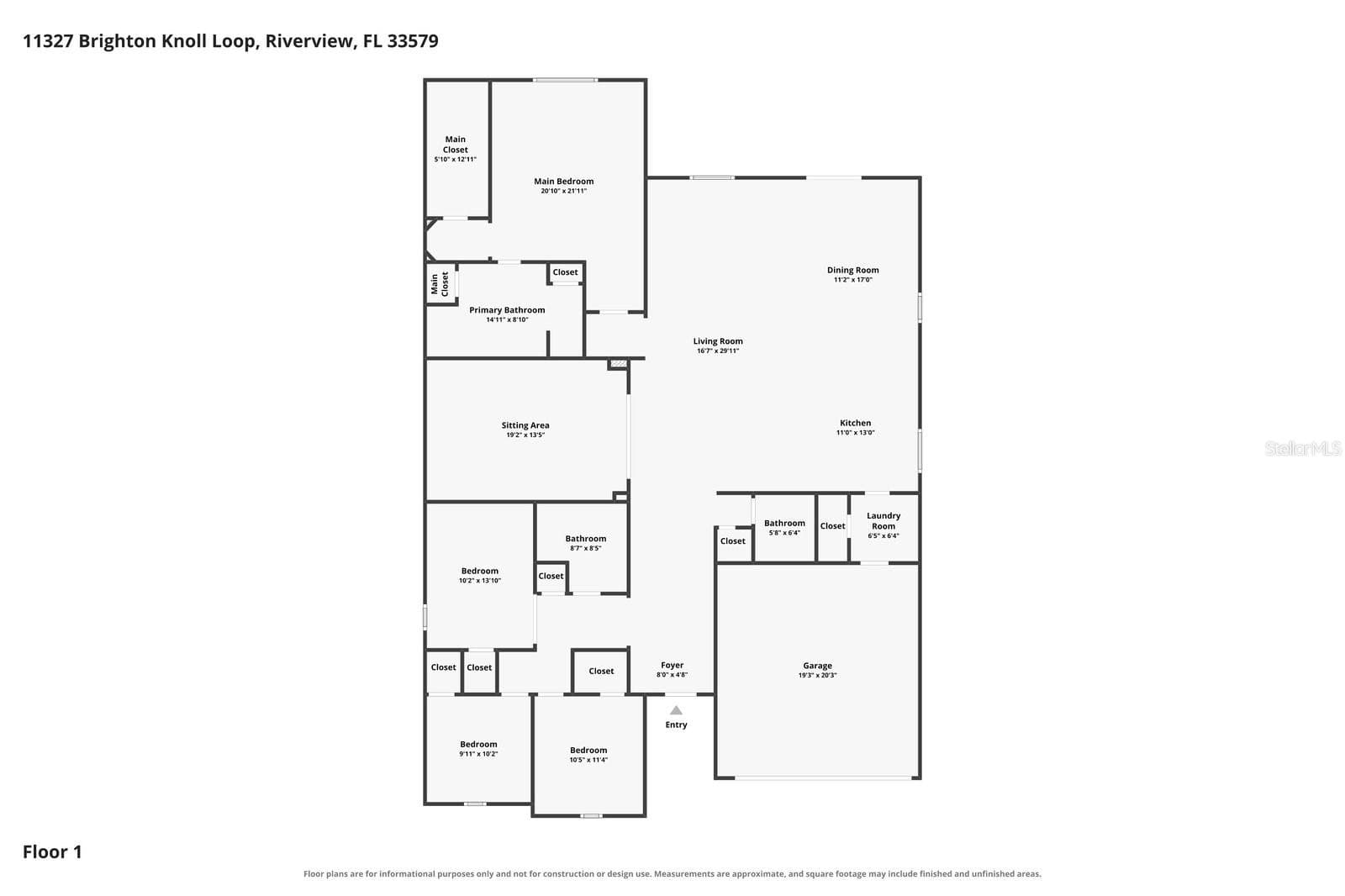 Floor plan - 11327 BRIGHTON KNOLL LOOP, RIVERVIEW