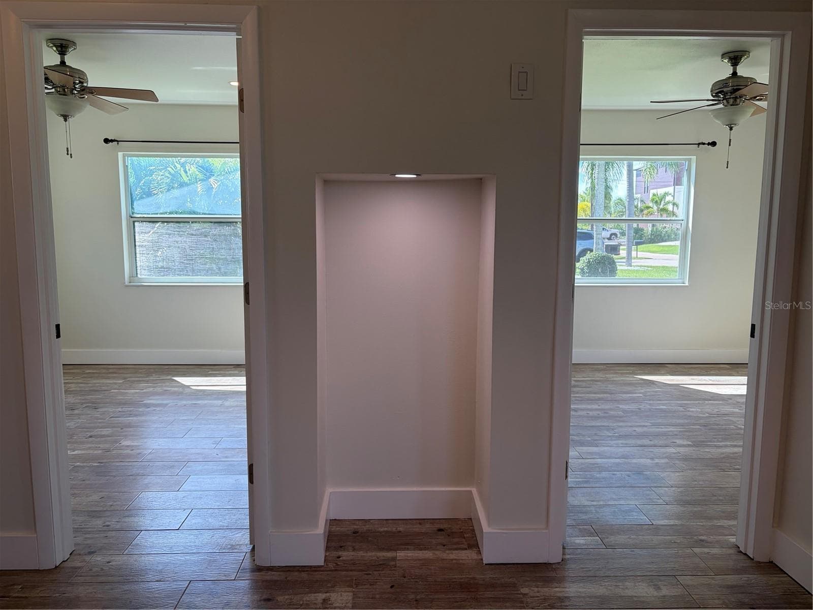 View to both bedrooms including in wall lighted nook - 10451 MARION ST, ENGLEWOOD