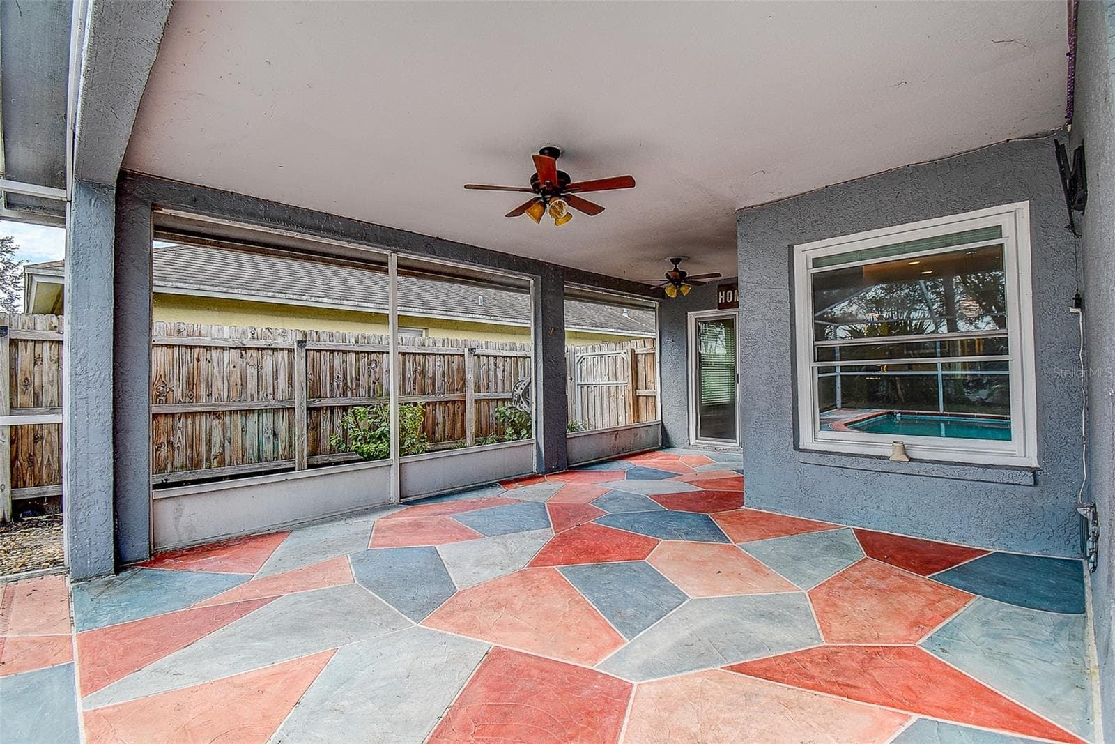 From the end of the patio toward family room - 1709 SCOTCH PINE DR, BRANDON