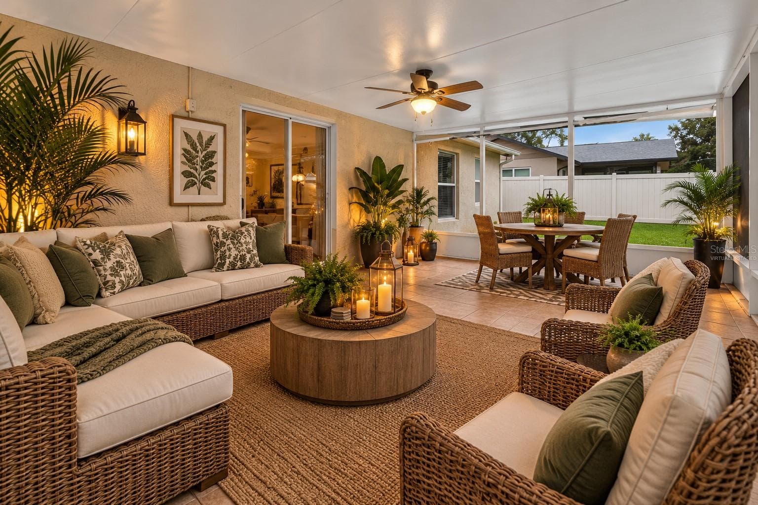virtually staged screened patio - 2316 WILLOW OAK DR, EDGEWATER