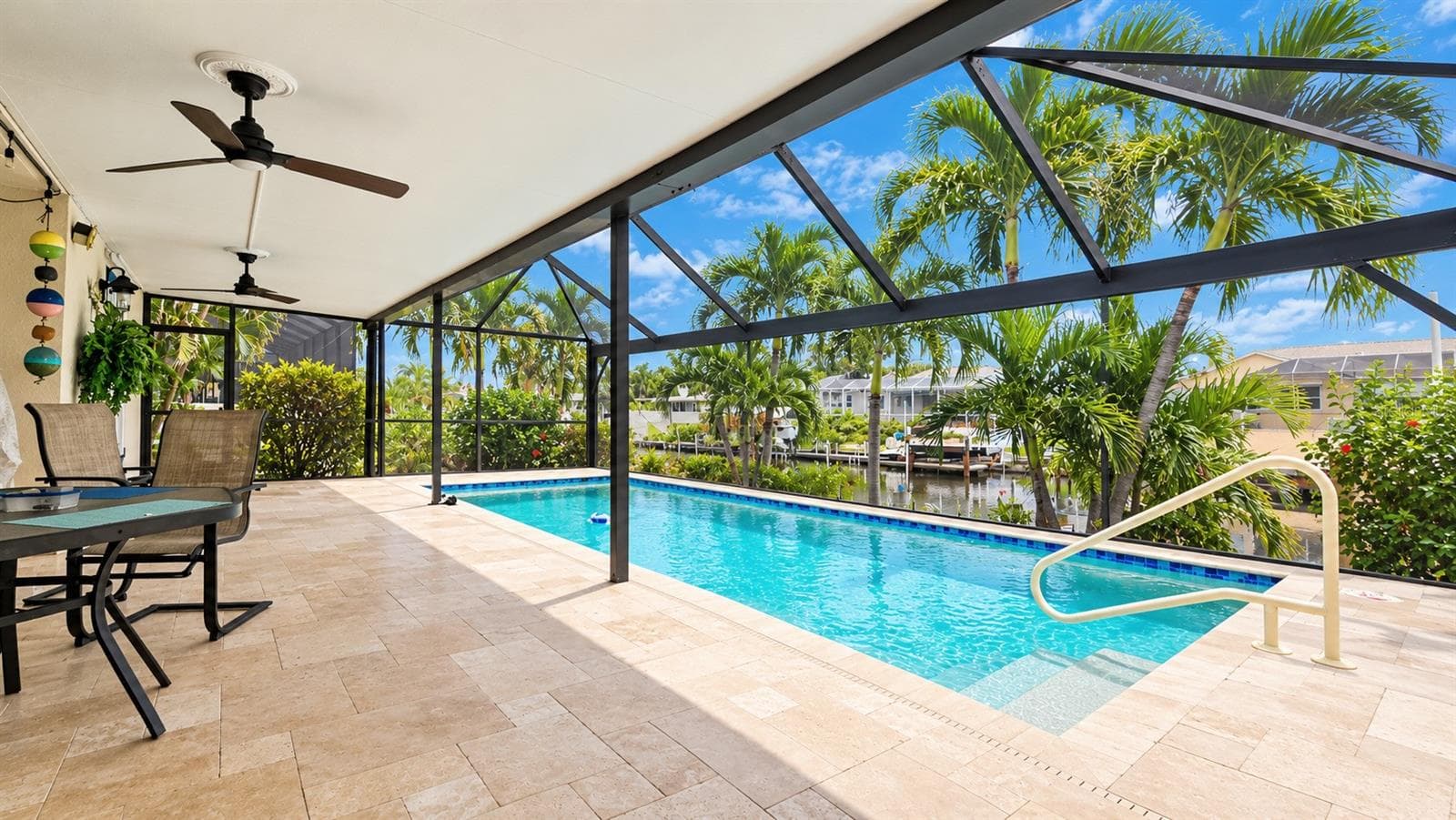 New 30 foot Saltwater Pool with Travertine Flooring - 4907 CORAL BLVD, BRADENTON