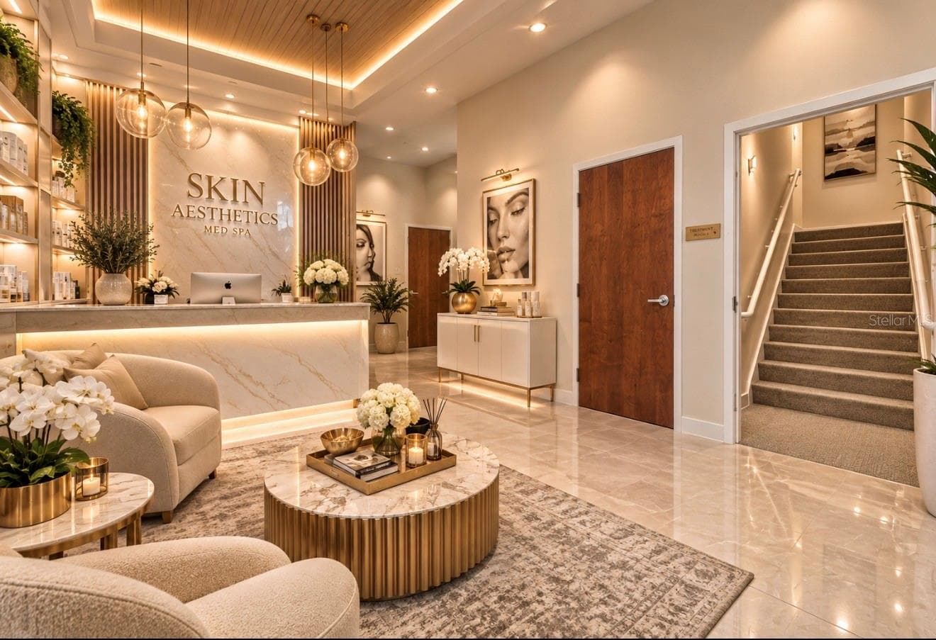 AI Rendering MedSpa Reception - 8222 118TH AVE #600, LARGO