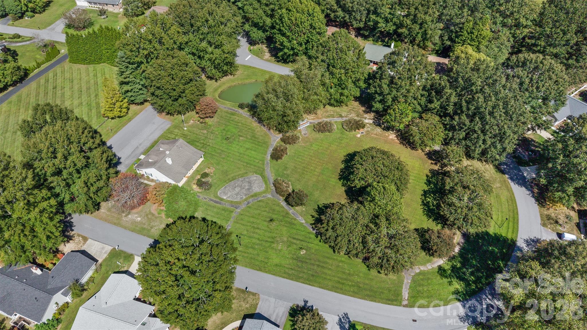 Ariel of clubhouse and walking area - 2911 Middleton Place, Hendersonville