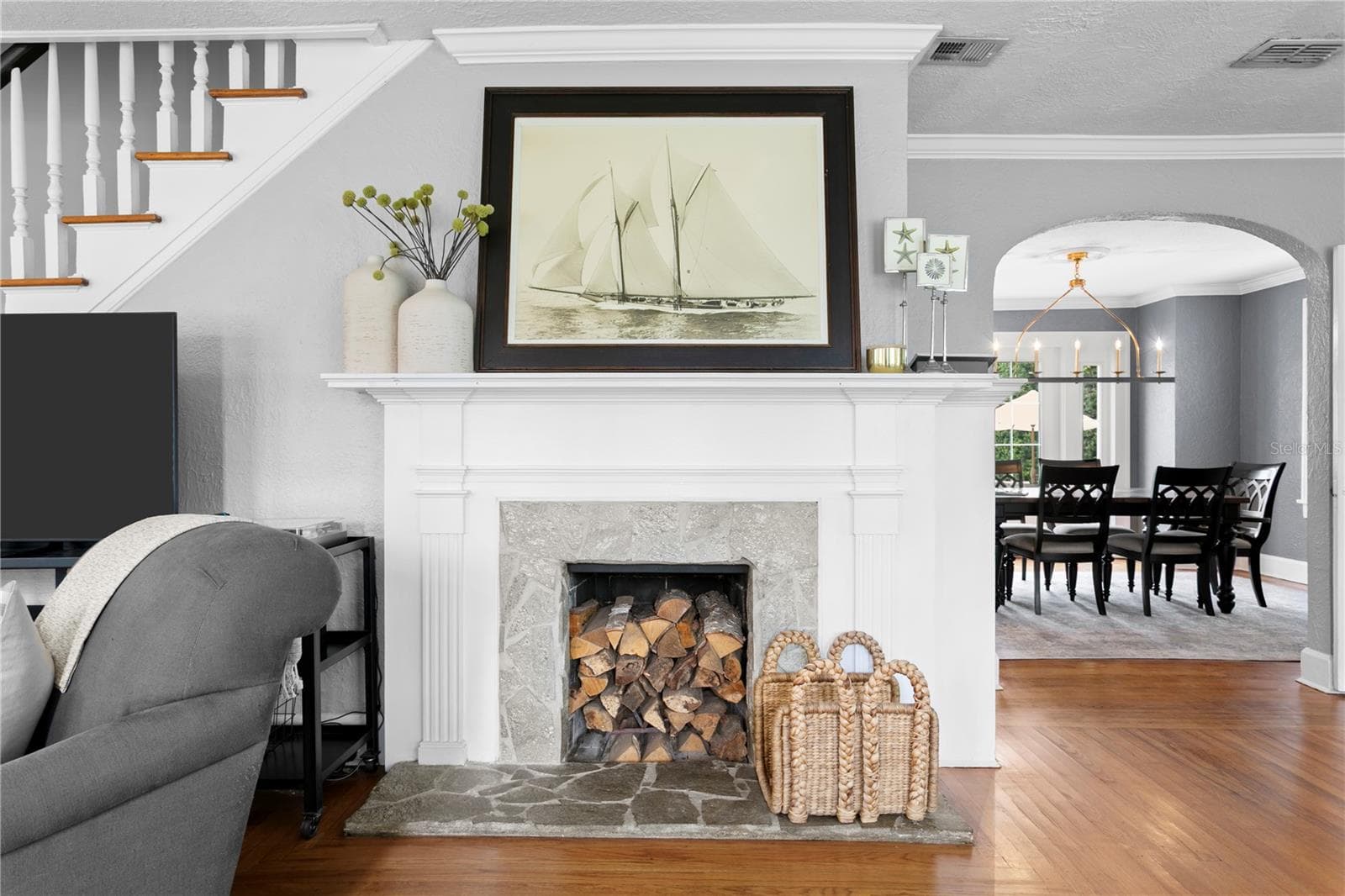 wood burning fireplace - 310 26TH AVE N, ST PETERSBURG