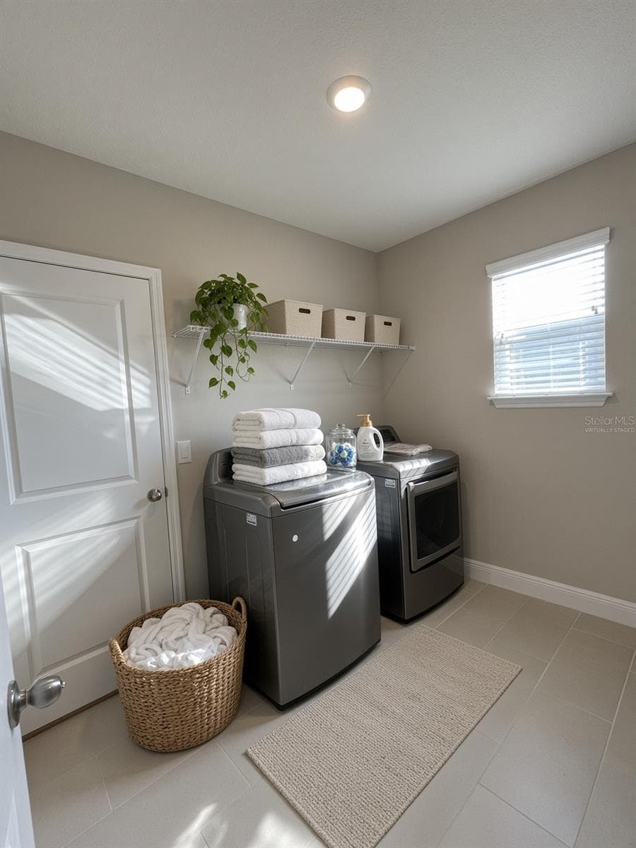 Laundry Room Upstairs-Virtually Staged - 140 BRIGHT IBIS AVE, APOLLO BEACH