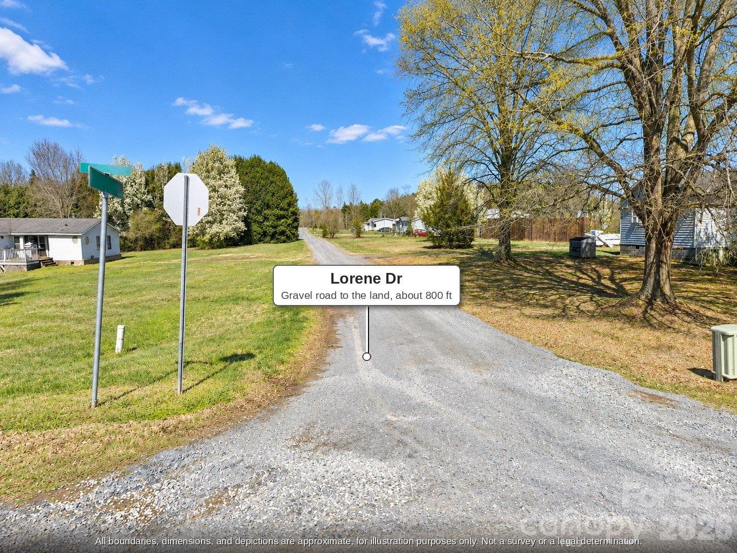 Lorene Dr starts here from paved Mabry Rd, about 800 ft to the land - 99999 Lorene Drive, Albemarle