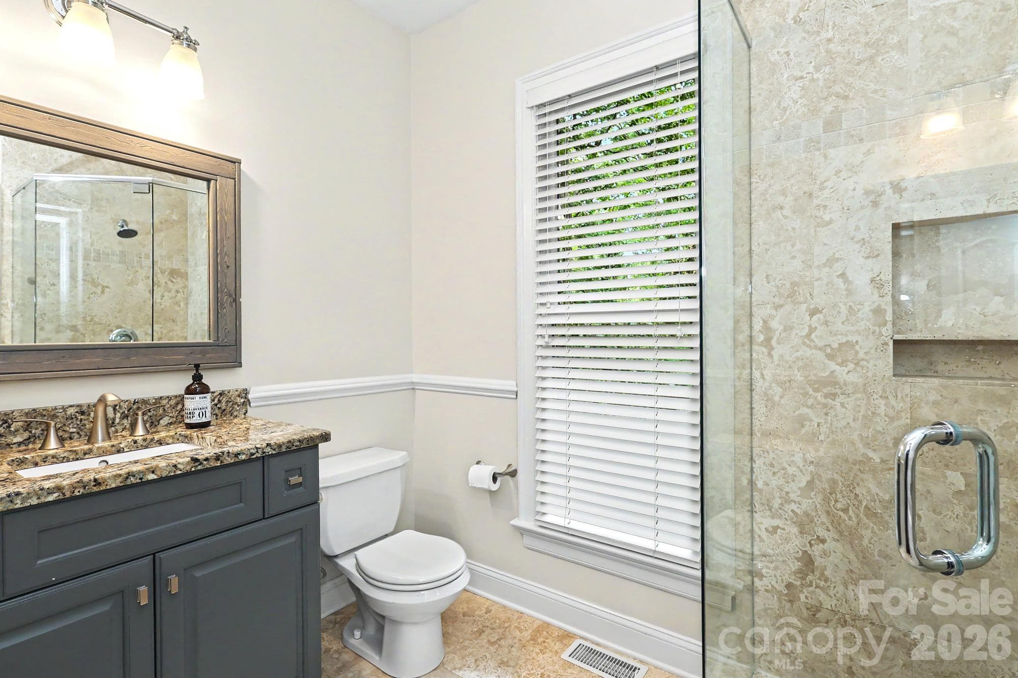 One of two primary baths - 4320 Town And Country Drive, Charlotte