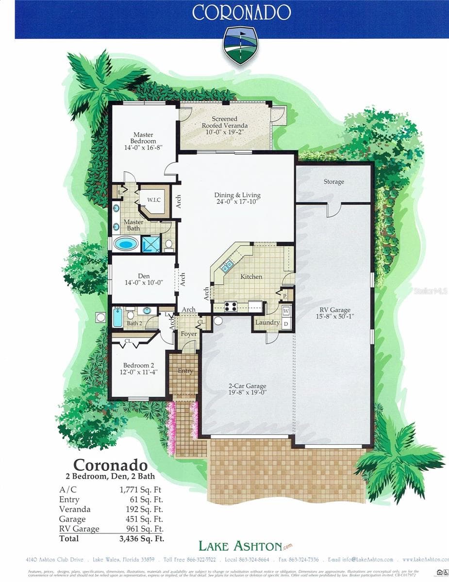 House floor plan - 3834 LITCHFIELD LOOP, LAKE WALES