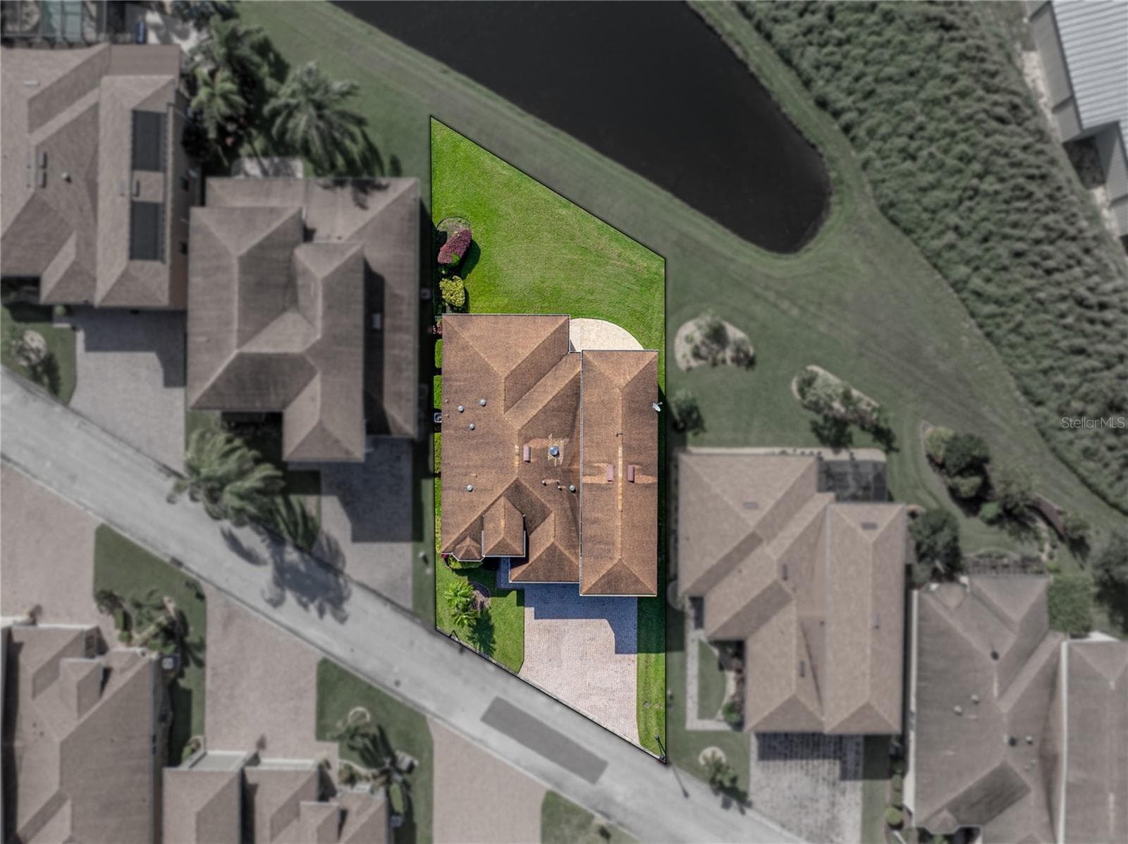 House drone view - 3834 LITCHFIELD LOOP, LAKE WALES