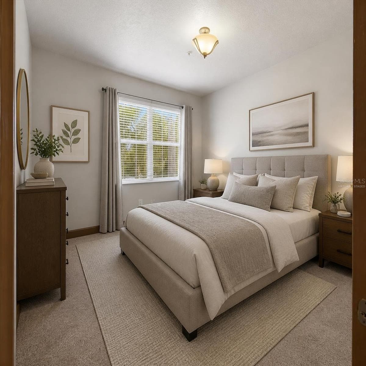 Primary bedroom - Virtually Staged - 8098 MOONSTONE DR #17-203, SARASOTA