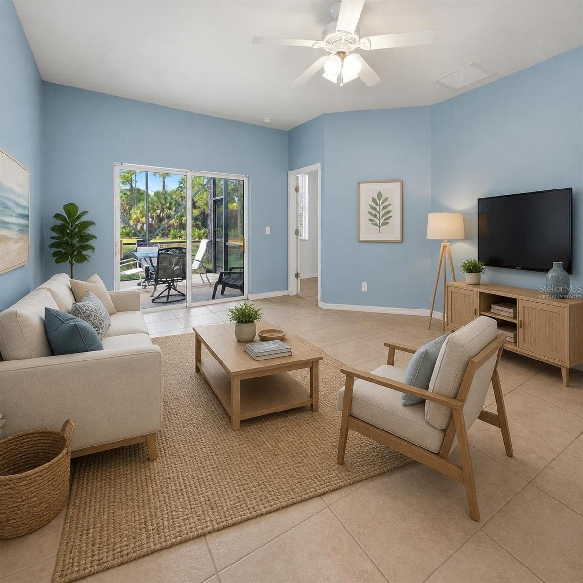 Living Area - Virtually Staged - 11954 TEMPEST HARBOR LOOP, VENICE