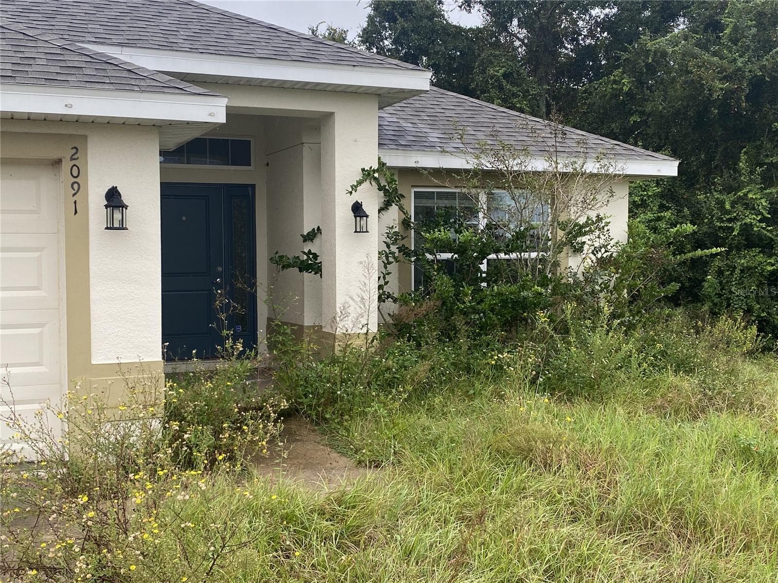 Close Up of Entry Prior to Grass Cutting. - 2091 PECOS DR, POINCIANA