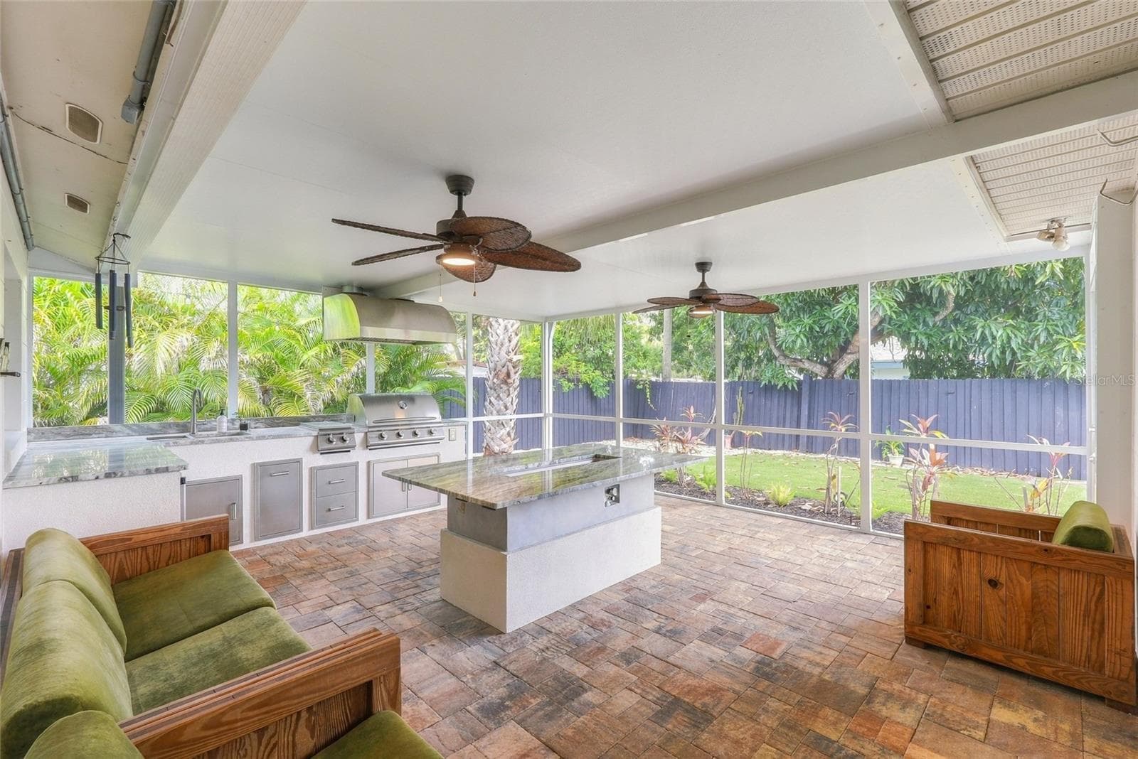 Enclosed Porch with Custom kitchen - 9727 GROVELAND ST, SEMINOLE
