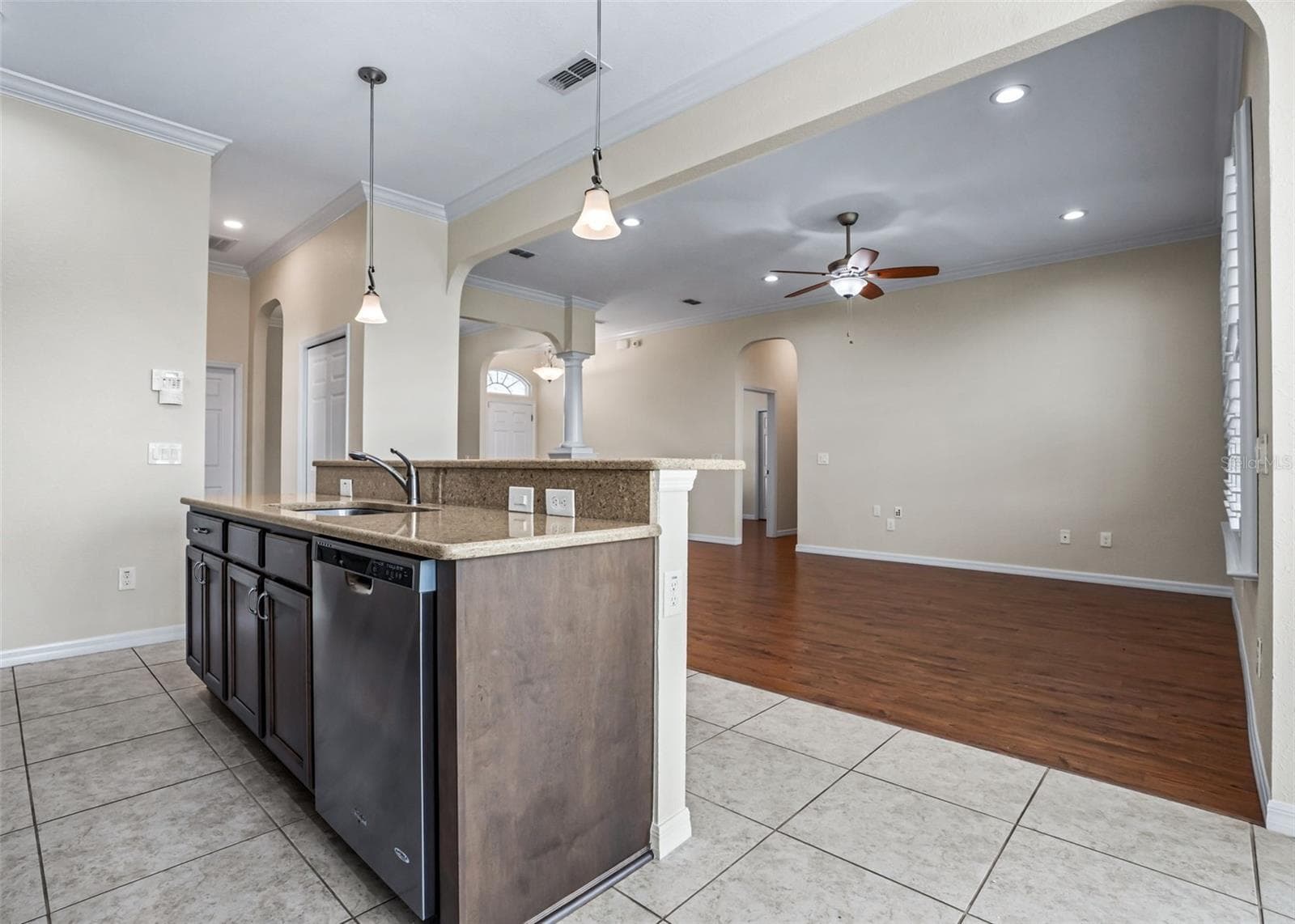 Kitchen opens to living area - 11252 SE 170TH PL, SUMMERFIELD