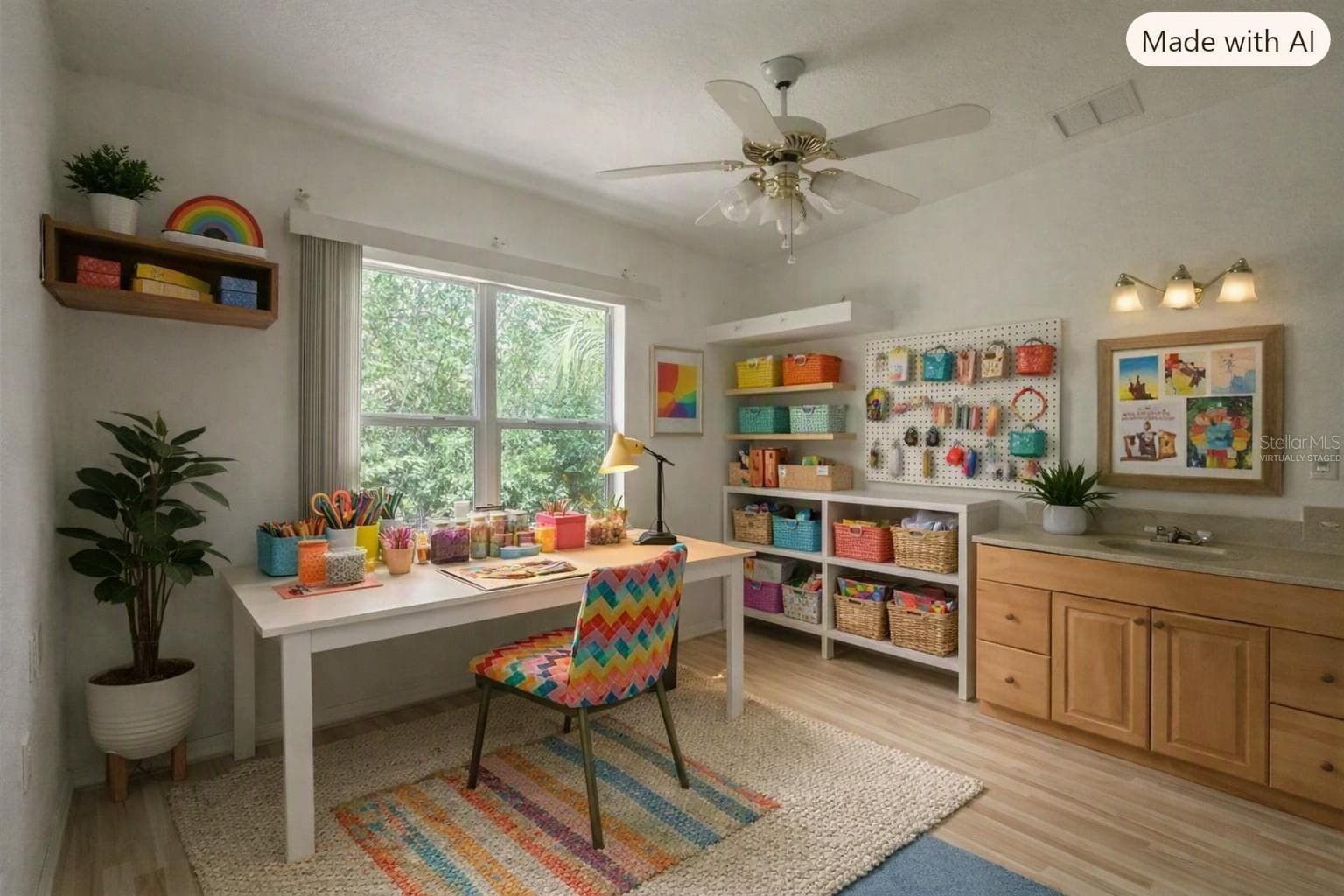 Virtually staged-Craft/bonus room - 10816 SW 83RD AVE, OCALA