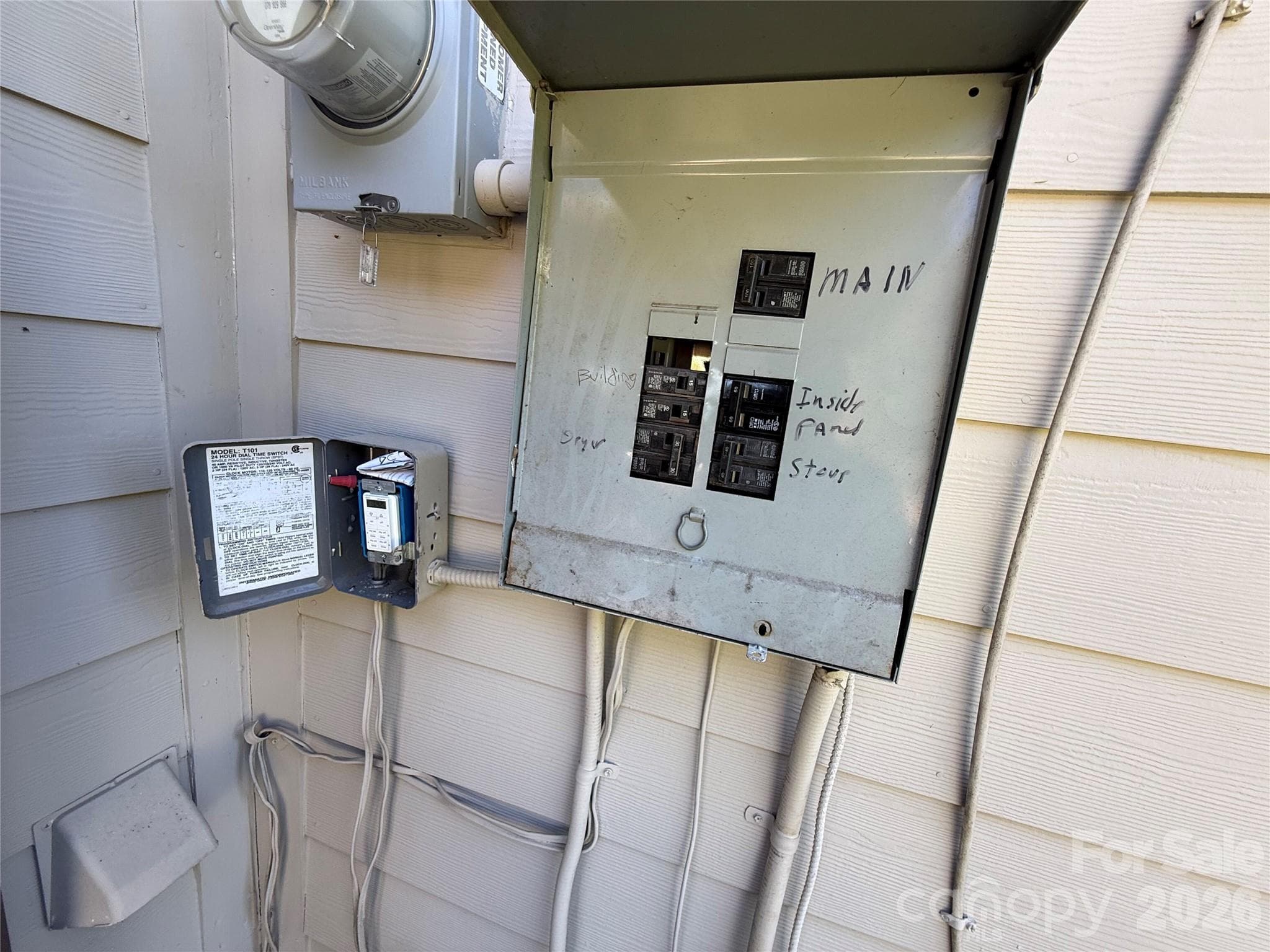 Small Panel for outdoor lights on auto timer and Sub for Maimn - 9202 Elgin Drive, Charlotte