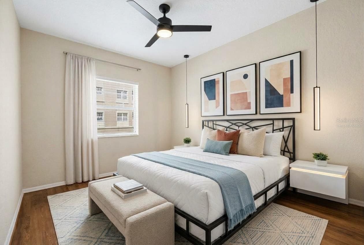 Virtually staged guest room - 1064 N TAMIAMI TRL #1406, SARASOTA