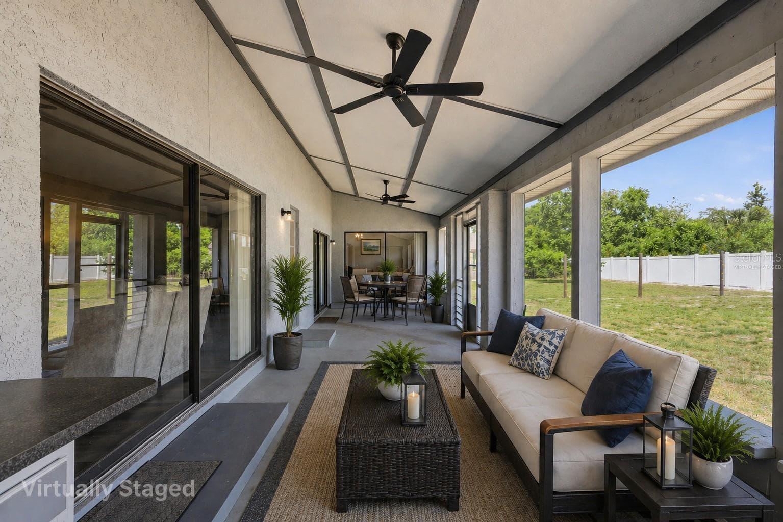 Virtually Staged patio - 168 COMMUNITY DR, DEBARY