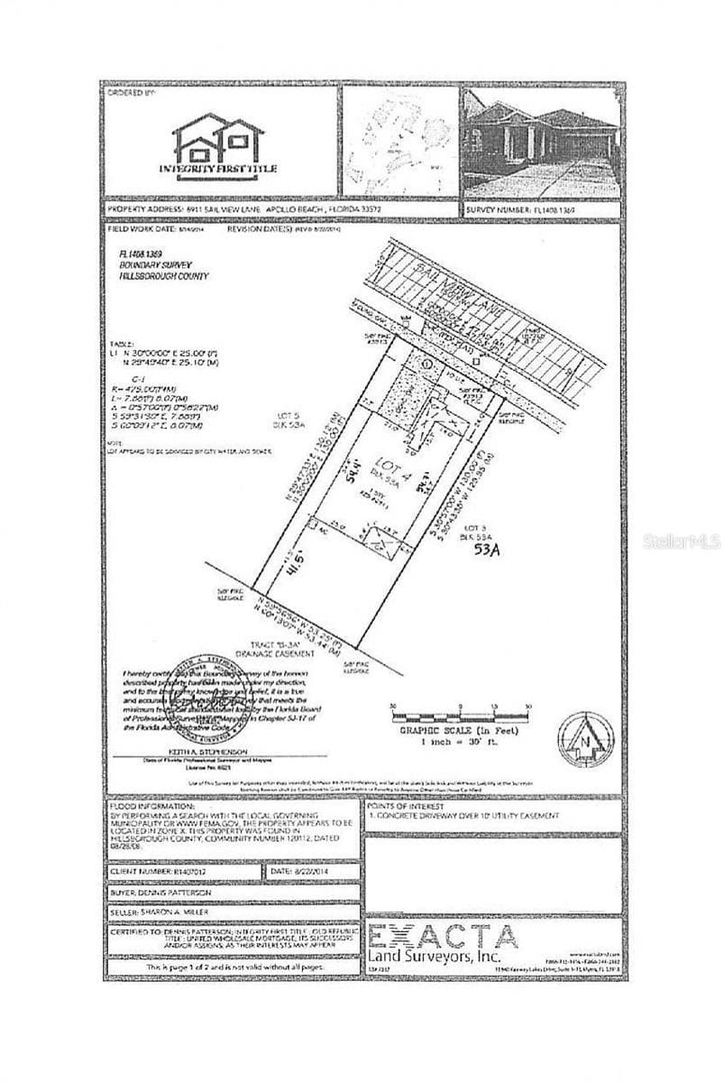 Boundary Survey - 6911 SAIL VIEW LN, APOLLO BEACH