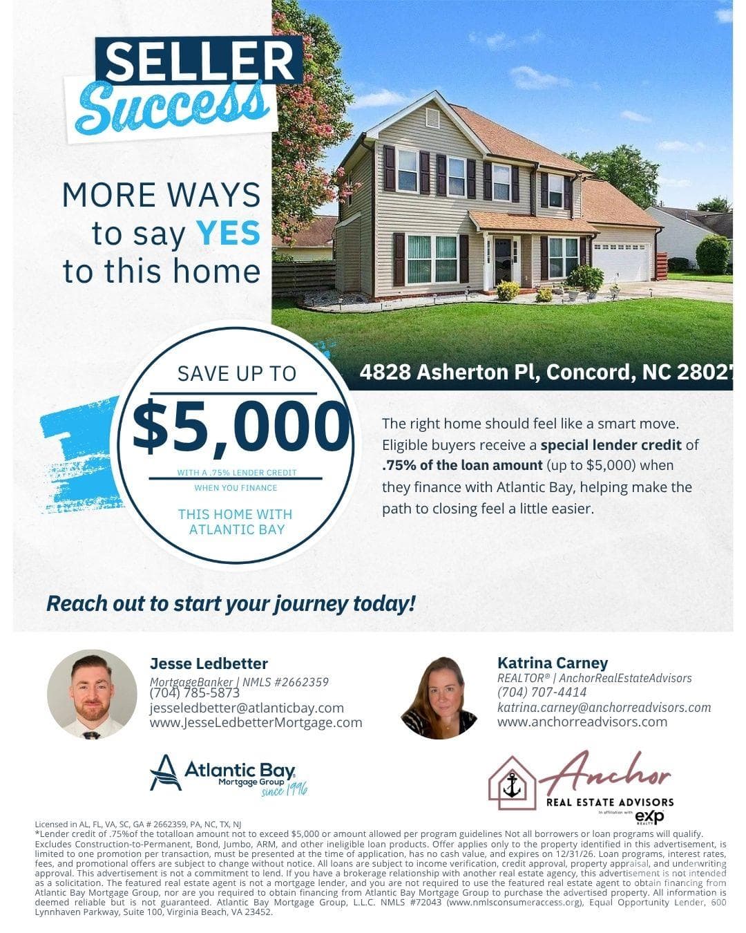 Flier also included in attachments - 4828 Asherton Place NW, Concord