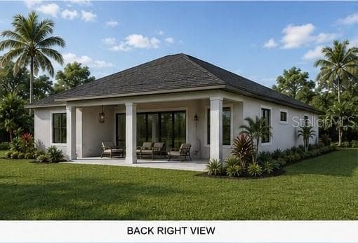 Rendering - home not yet built - Back Right view - 3041 LA TASSELL ST, NORTH PORT
