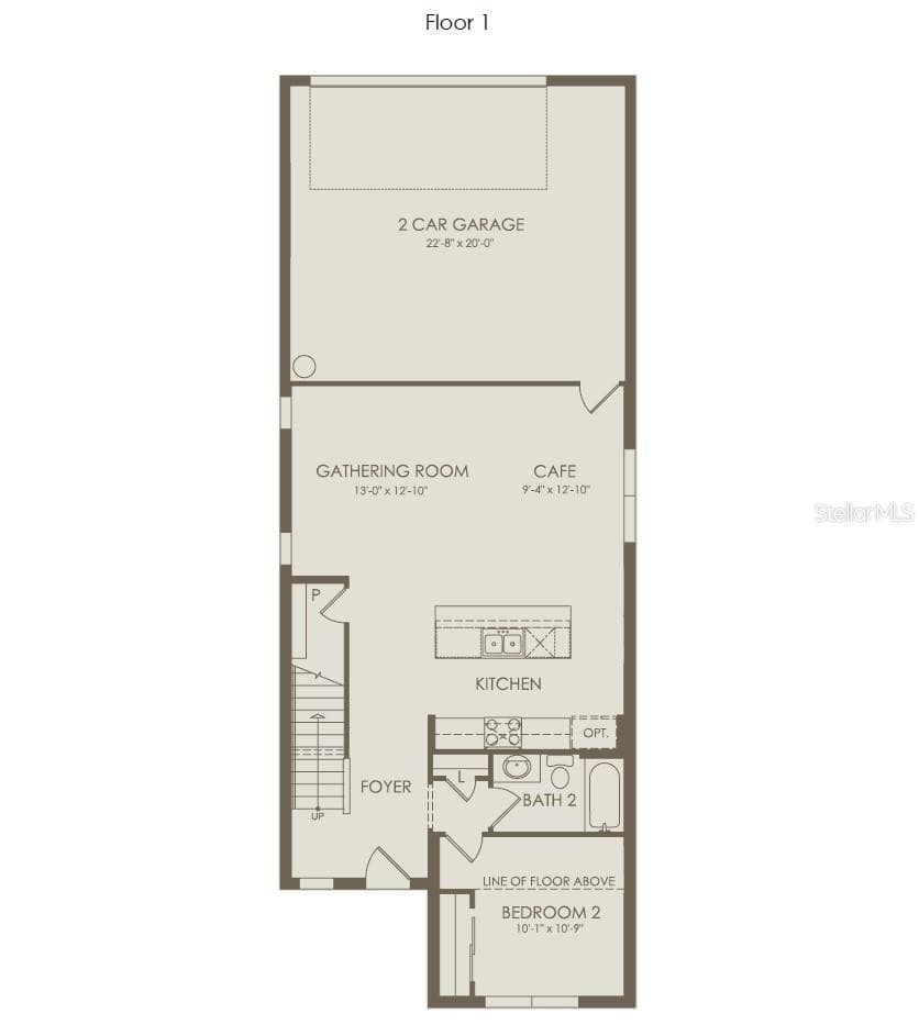 Floor Plan - Floor One - 5046 SHRUB LEAF ALLEY, ST CLOUD