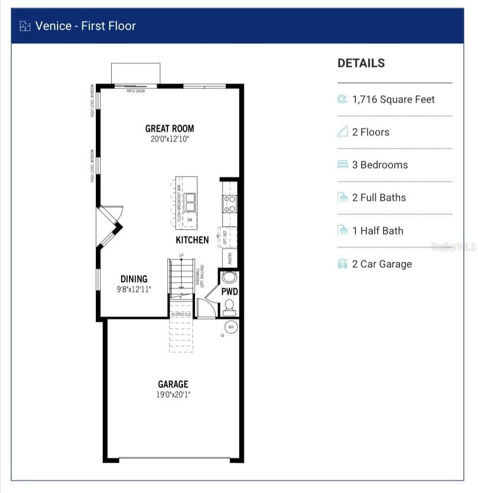 Floor plan First Floor - 1123 BOARDWALK PL, KISSIMMEE