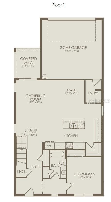 Floor Plan - Floor One - 5088 SHRUB LEAF ALLEY, ST CLOUD