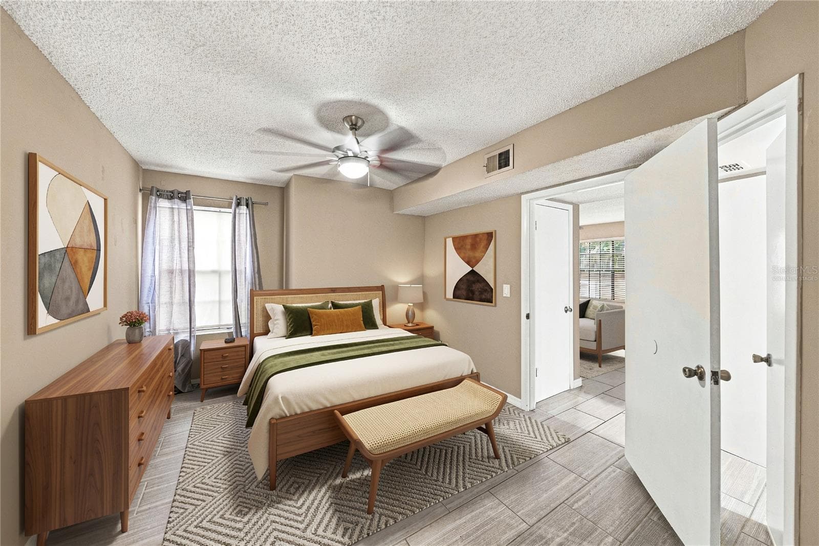 Virtually Staged Bedroom 2 - 485 FORESTWAY CIR #101, ALTAMONTE SPRINGS