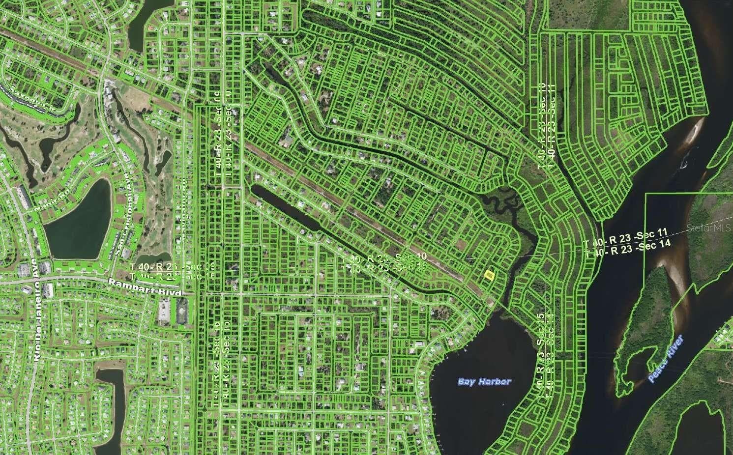 Parcel location map - approximate boundaries; not a survey. - 1593 HALMSTAD DR, PUNTA GORDA