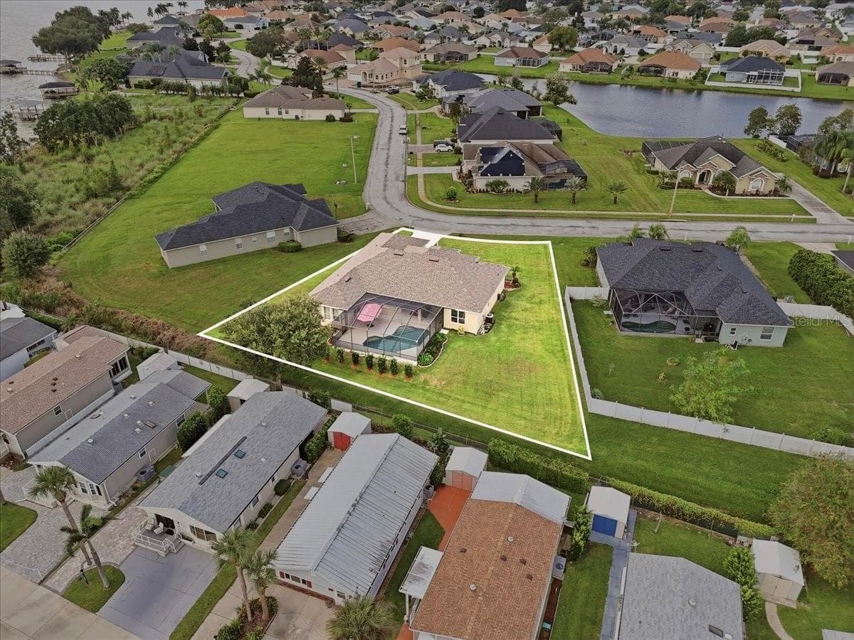 Aerial Back Line - 7380 BENT GRASS DR, WINTER HAVEN