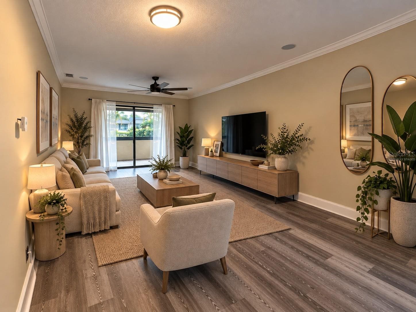 Living Room - virtually staged - 9533 86TH AVE #9533, SEMINOLE