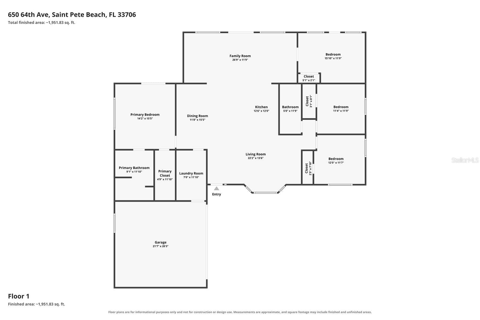 Split Floor Plan - 650 64TH AVE, ST PETE BEACH
