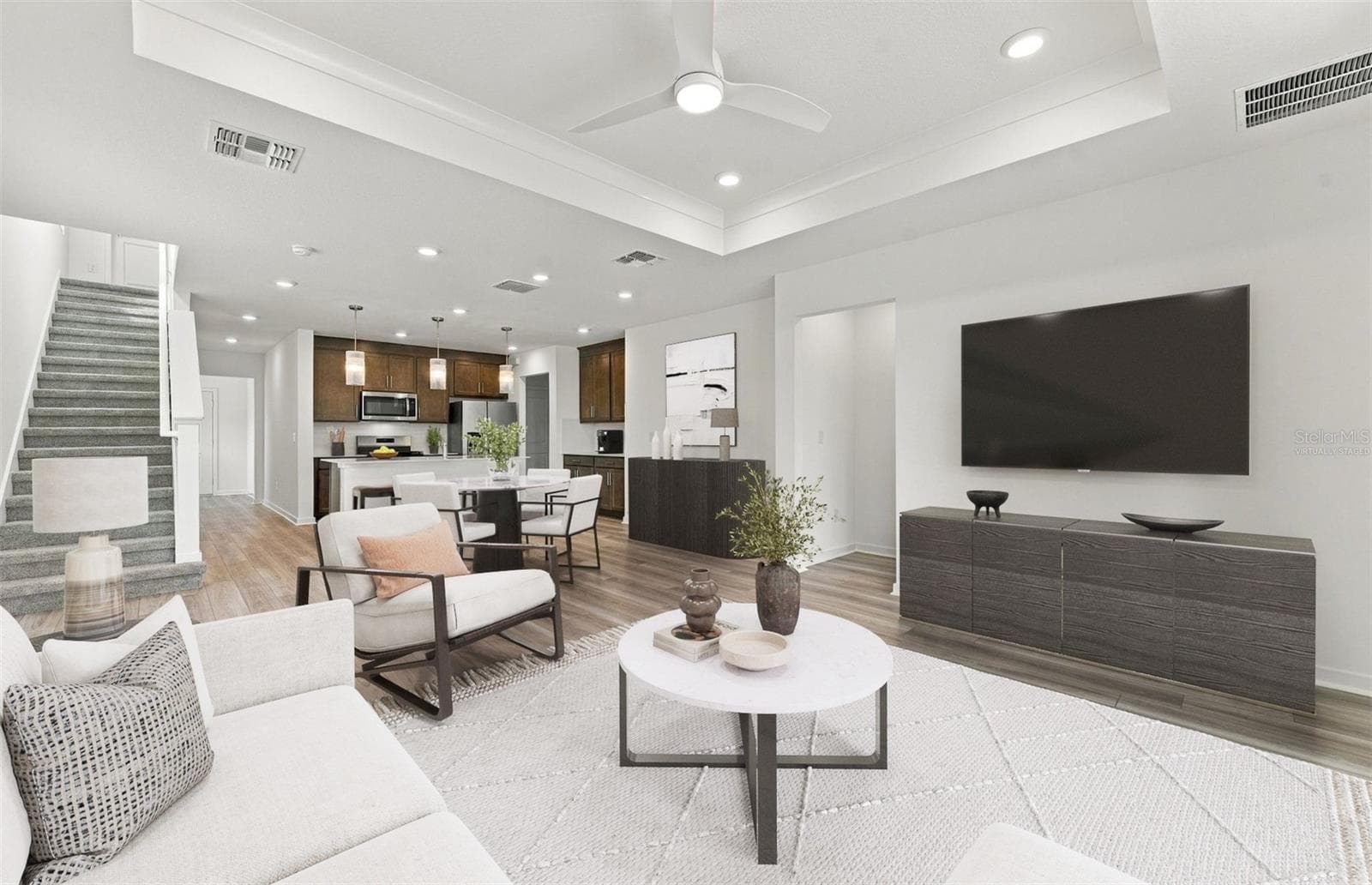 Virtually Staged - Open Gathering Room - 1391 ALLAGASH DR, ZEPHYRHILLS