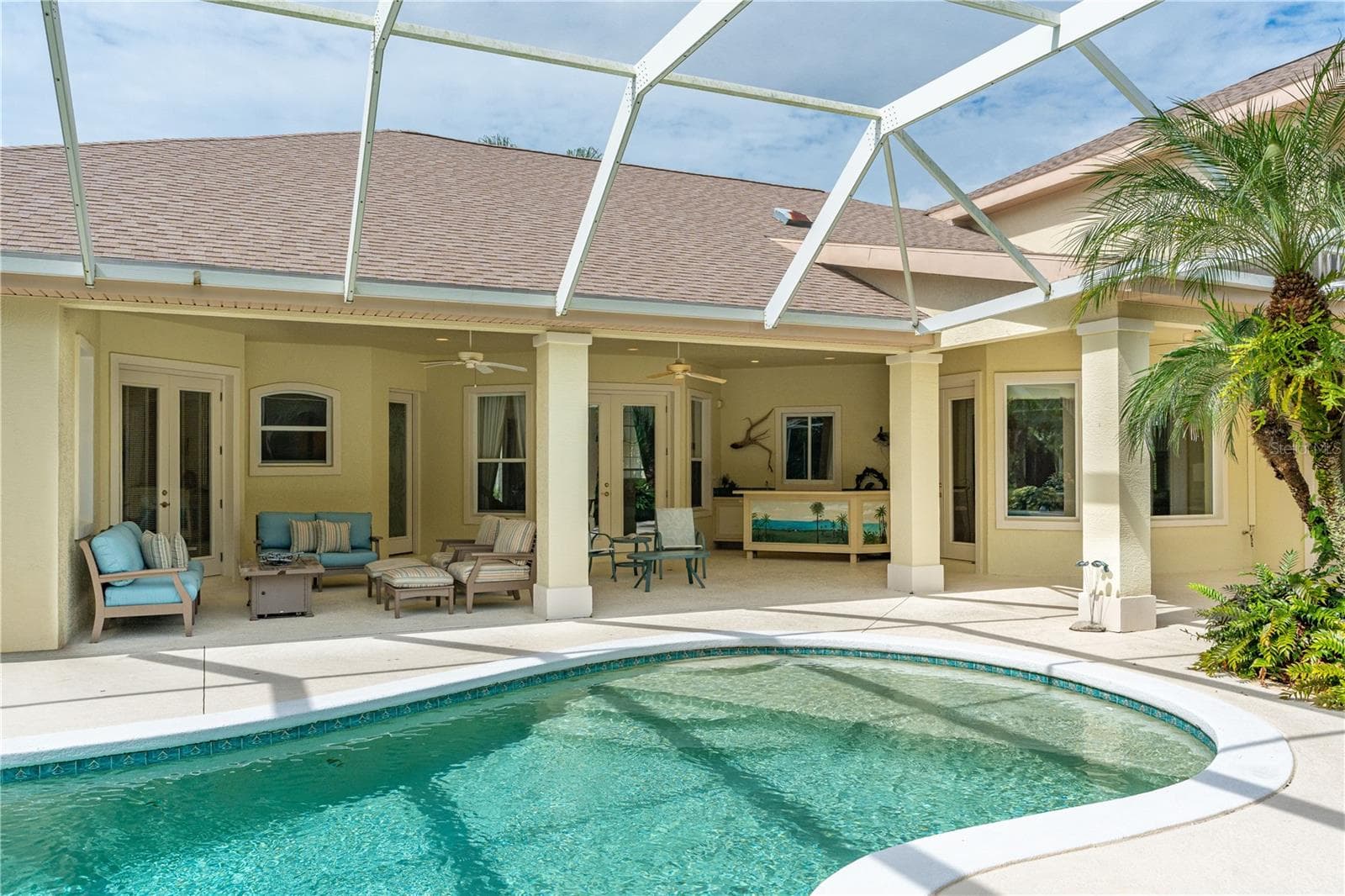 Pool-View of Covered Patio - 1025 W HAMPSTEAD LANE LN, ORMOND BEACH