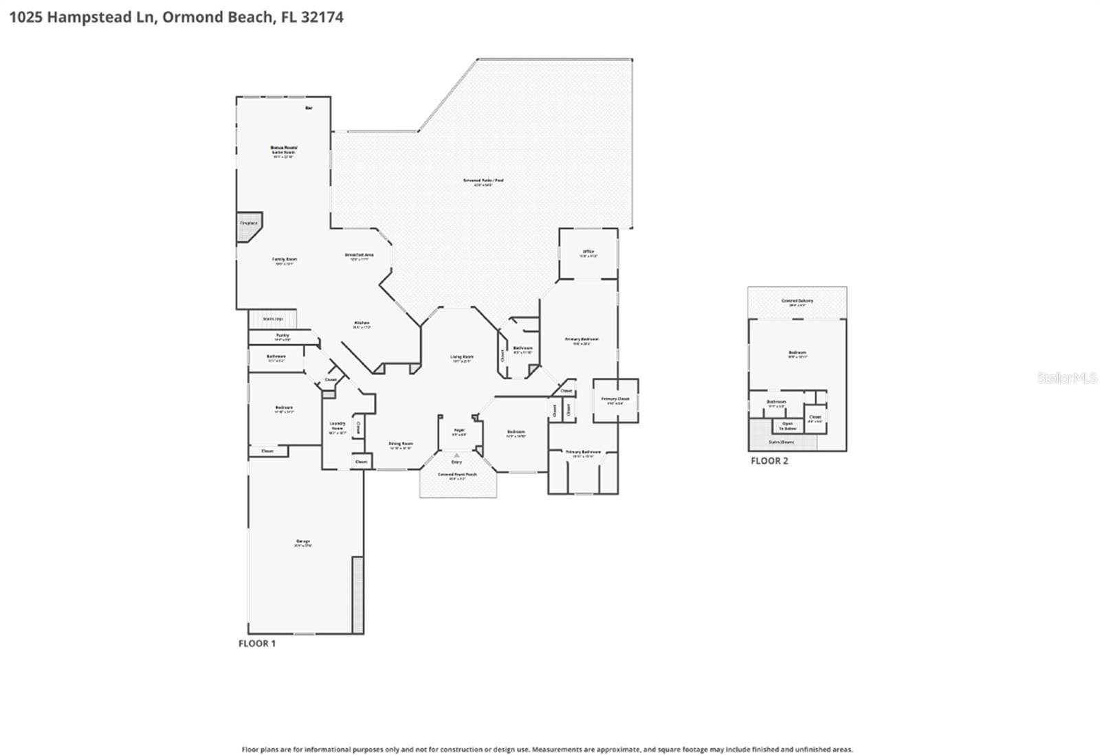 Floor Plan - 1025 W HAMPSTEAD LANE LN, ORMOND BEACH