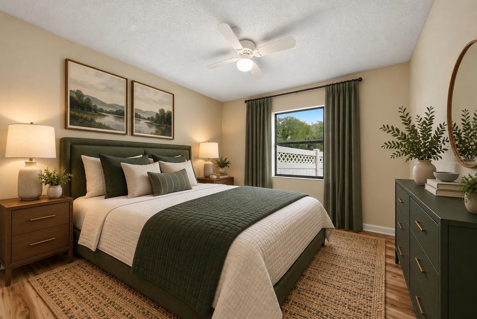 Virtually staged bedroom - 3179 LAKE SAXON DR, LAND O LAKES
