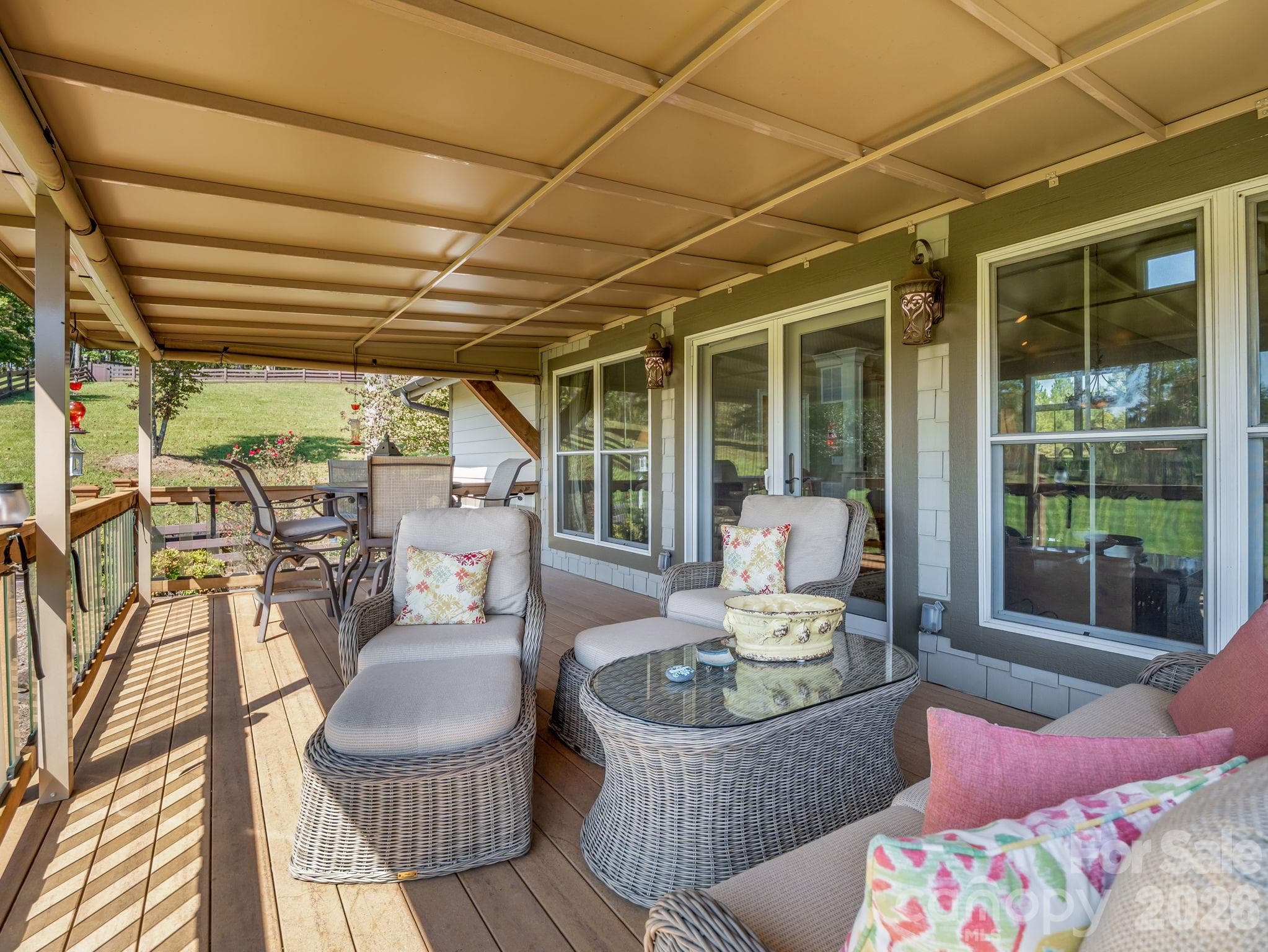 Mountain views from the covered back deck - 140 Blazing Star Lane, Mill Spring