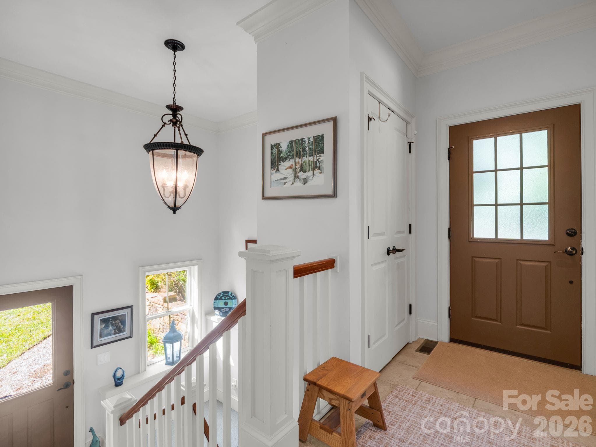 Transition from main door to downstairs - 140 Blazing Star Lane, Mill Spring