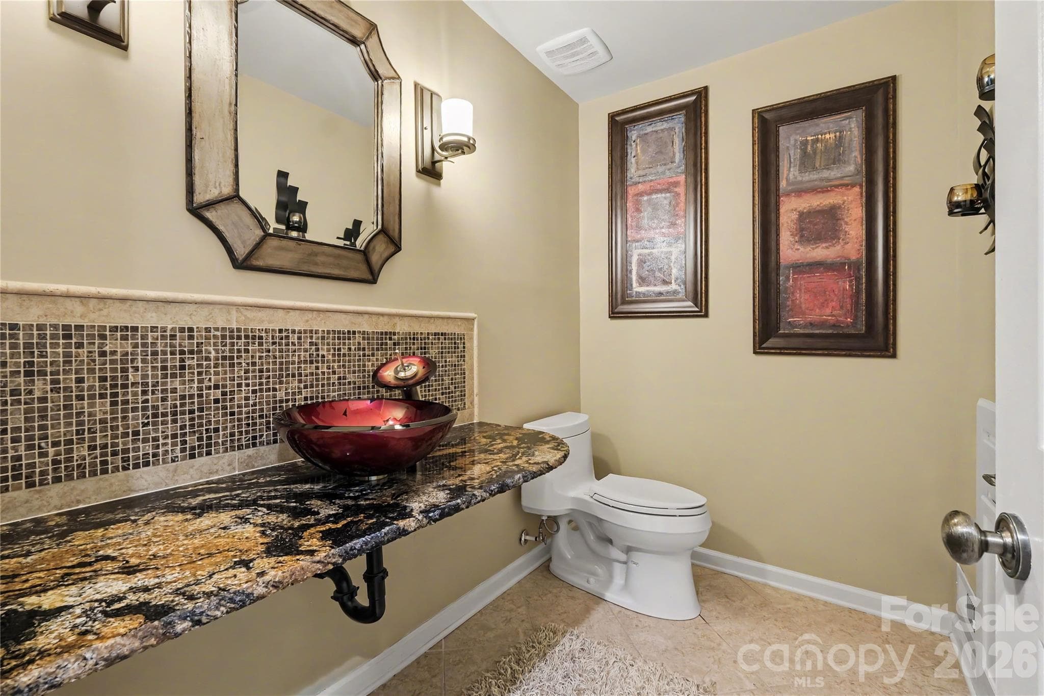 Hall Half Bath - 7615 Quail Hill Road, Charlotte