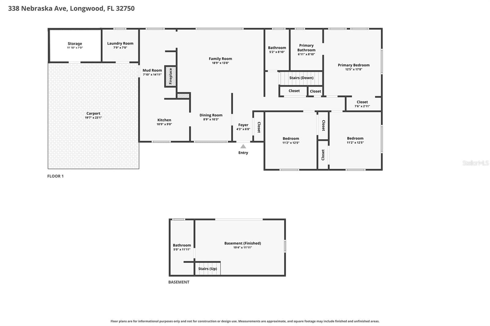 Floor Plan - 338 NEBRASKA AVE, LONGWOOD