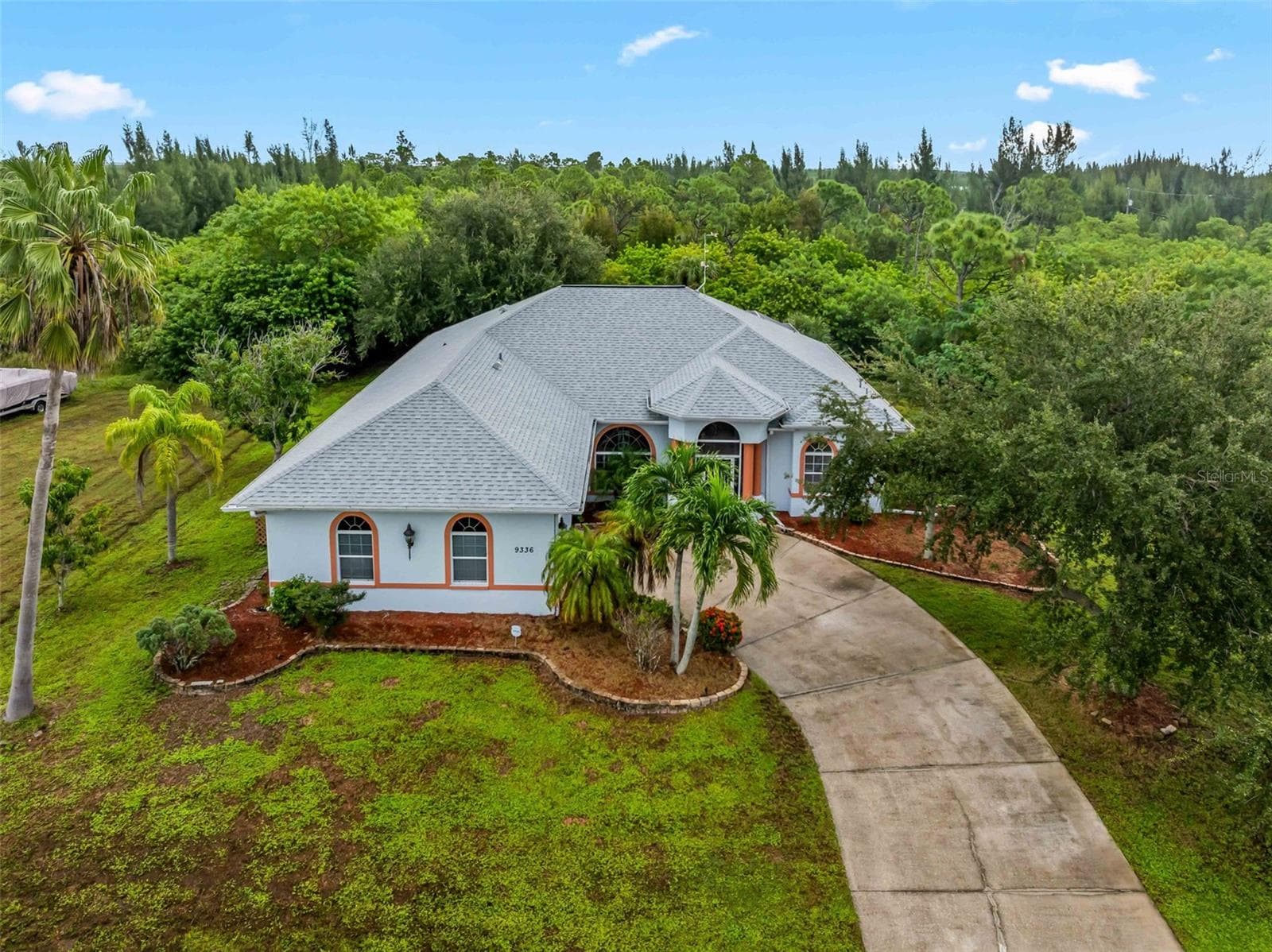 Aerial_9336StPaulDr_PortCharlotte_FrontElevation_Wide.jpg - 9336 ST PAUL DR, PORT CHARLOTTE