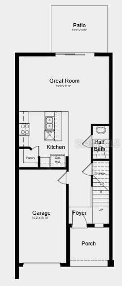 Main Level Floor Plan - Additional Highlights Include: laundry package, refrigerator, and 2" faux blinds - 7202 GRAND FOREST WAY, NOKOMIS