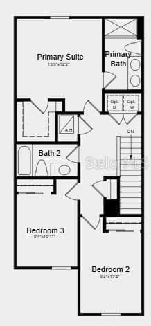 Upper Level Floor Plan - Additional Highlights Include: laundry package, refrigerator, and 2" faux blinds - 7202 GRAND FOREST WAY, NOKOMIS