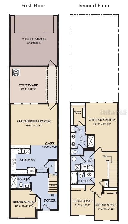 Floor Plan - Floor One Floor Plan - Floor Two - 4528 ORCHARD VIEW ALLEY, CLERMONT
